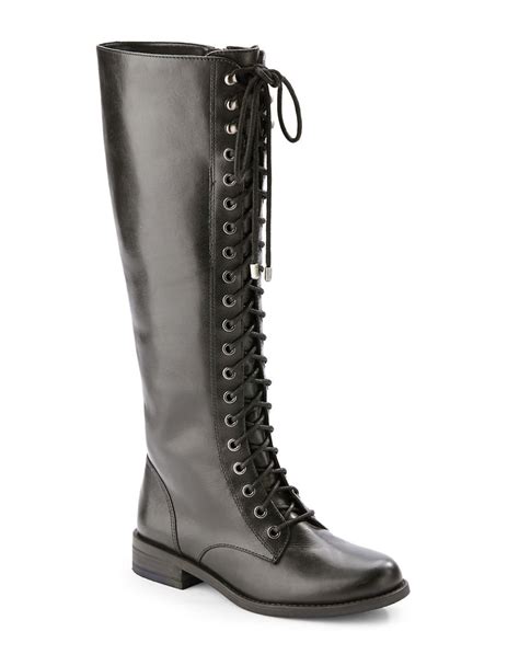 vince camuto leather black kids boots|vince camuto genuine leather boots.